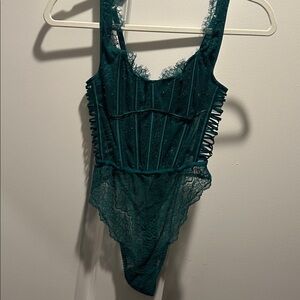 Green Lace Bodysuit